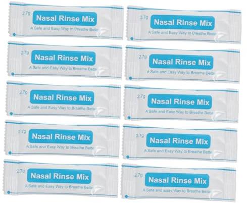 CONGARTENO Pacchetti di Sale per Risciacquo Nasale 40 Bustine da 2,7 G Soluzione Salina Fisiologica per Pulizia Nasale Quotidiana e Protezione Sinusale