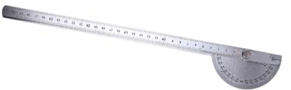 SAFIGLE 180grado Goniometro in Acciaio Inossidabile da Gradi con Righello e Braccio Girevole Scala Precisa e Blocco Rapido per Misurazioni Accurate