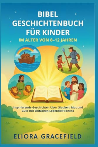 BIBEL GESCHICHTENBUCH FÜR KINDER IM ALTER VON 8–12 JAHREN: Inspirierende Geschichten Über Glauben, Mut und Güte mit Einfachen Lebenslektionen