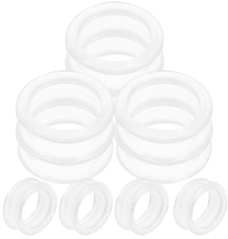 VILLCASE Anelli in Silicone Morbido per Dita, Set da 10 Pezzi, per Forbici da Parrucchiere e Animali Domestici, Inserto per Pollice per Presa e Prevenzione Calli