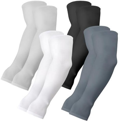 4 Paar Ärmel UV Sonnenschutz Ärmlinge Armschutz für Unisex Sport Ärmel | Sport-Armstulpen für Gaming, Radfahren, Volleyball, Basketball