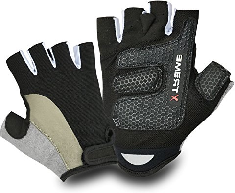 H2Gear Unisex Cycling Gloves Wheelchair Gym Sports Half Finger Gel Padded Weight Lifting Exercise Cycle Gloves