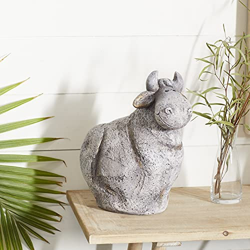 Deco 79 Garden Sculpture Gartenskulptur, Kunststein, Grau, 13 L x 7 W x 14 H