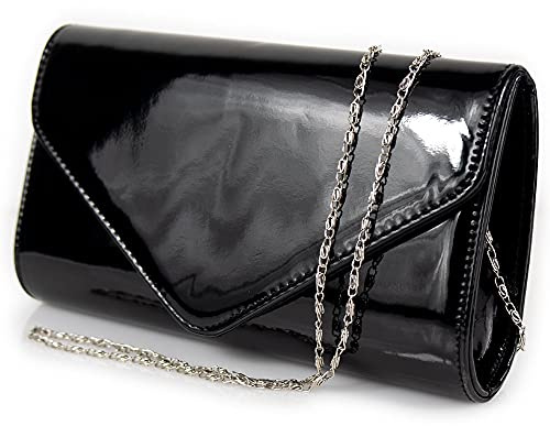 Emila Pochette vernice lucida elegante cerimonia da donna ragazza signora borsa a mano piccola clutch bag borsetta sera giorno matrimonio comunione battesimo primavera estate 2026
