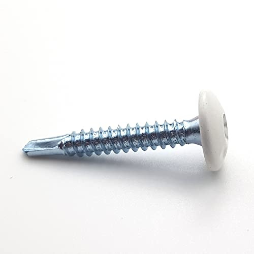 Vis penture autoperceuses 4,8x32 mm RAL 9010 blanc pur acier zingué Tx par 100