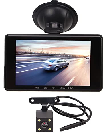 Dash Cam Fram och Bak, Full HD Night Vision 3 Dash Camera i Bil, DVR 3 Kamera Night Vision 4-tums Skärm Bilinspelare Körvideoinspelare