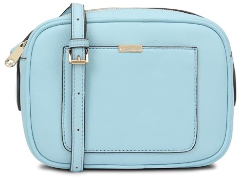 PAUL COSTELLOE Genuine Leather Crossbody Bag With Adjustable Strap & Branded Gold Hardware - Stylish & Versatile Over The Shoulder Bag For Women, SAZAVA