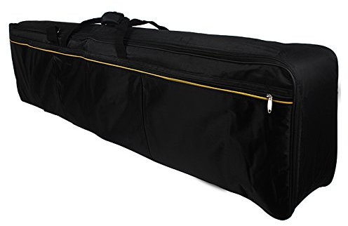 Tidyard Keyboard Tasche Tragbare, 88 Tasten Keyboardtasche Oxford Tuch Tastatur Elektrisches Klavier Gepolsterte Kasten Gig Tasche, Staubdicht Schwarz Klaviertastatur Abdeckung