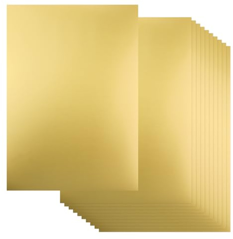 30 Blatt Gold Metallic Folie papier Din A4, 250 g/m², 29,7 x 21 cm, Bastelbogen Papier Fotokarton Bastel-Papier-Karton