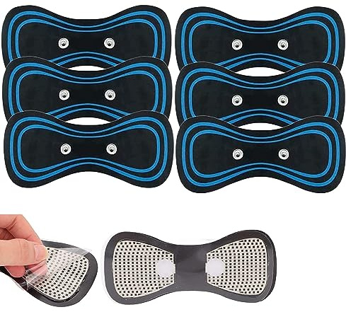 Mini-Nackenmassagegerät, elektrisches Massagegerät, Zervikalmassage-Patches, EMS-Mikrostrom-Pad für Arme, Nacken, Rücken, Taille und Beine, 6 Stück