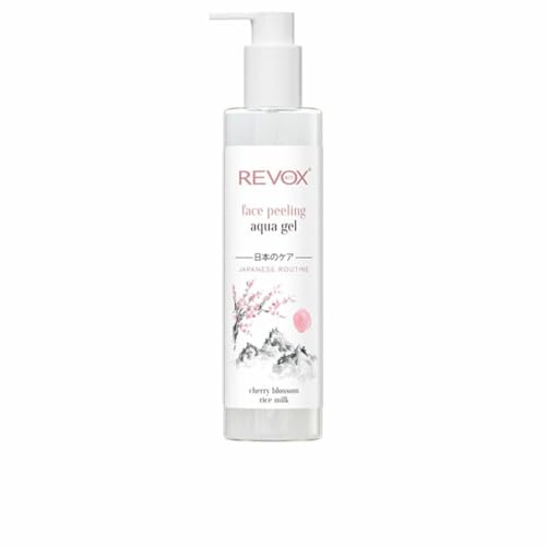 REVOX B77 - Japanese Routine Face Peeling Aqua Gel, 250 ml, Gel Exfoliante Facial, Exfoliación Suave, Calma y Suaviza la Piel, Elimina Sebo e Impurezas, Hidrata y Regenera, Piel más Elástica y Firme
