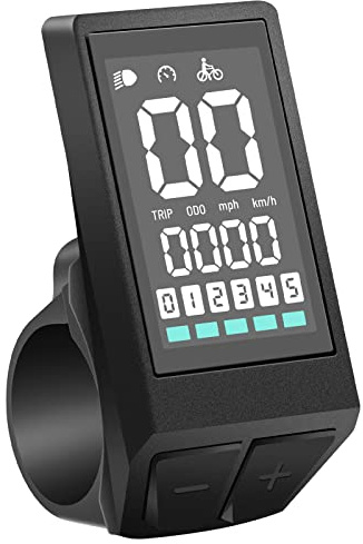 E-Bike Display Elektrofahrrad Kompatibel mit BAFANG BBS01 BBS02 BBS-HD 1000W Mittelmotor Wasserdichtes Display mit 0-5 PAS UART Protokoll