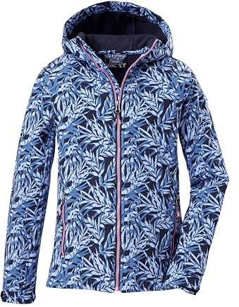 killtec Flicka softshelljacka/utomhusjacka med huva KOS 135 GRLS SFTSHLL JCKT, mörk marinblå, 152, 43217-000