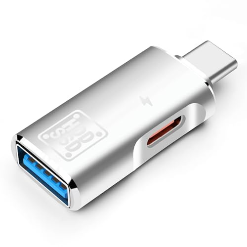 Seminer USB C to Lightning Adapter (2 Pack), Lightning Female to USB Type C Adapter Compatible with iPhone 15 Series iPad pro Macbook Galaxy Note S9 S23 Ultra, Not for Audio/OTG (Silver)