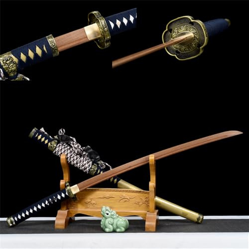 LQSLFsword 103 cm handgjort träsvärd, trätachi, kampsport övning träkniv, samurajsvärd katana-svärd, samling/rollspel