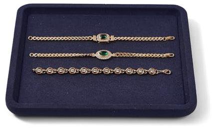 Oirlv Elegant Jewellery Storage Tray Velvet Jewellery Tray for Necklace Ring Earring Storage and Display