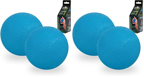Schildkröt Anti-Stress Therapie Bälle, 2er Pack, blau, Gelbälle, Handpressbälle, Griffkrafttrainingsbälle, Griffbälle, Fingertrainer Set