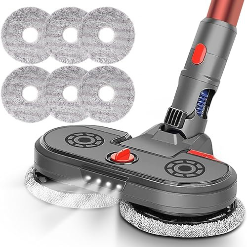 Italdos Spazzola Lavapavimenti Elettrica 2-in-1 per Aspirapolvere compatibile con Dyson V7, V8, V10, V11, V15 - Pulizia Simultanea e Efficiente