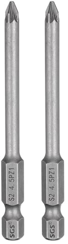 QUARKZMAN 2 pièces PZ1 Embout de tournevis 1/4 queue hexagonale 75 mm/3 de longueur, embouts hexagonaux magnétiques Phillips à fente en acier S2 pour perceuses hexagonaless
