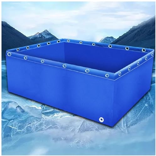 600 x 500 x 100 cm, Wasserspeicherbecken für Koi-Fische, Schildkröten, schwimmende PVC-Segelteiche mit Ablassventil, temporärer Sammelbehälter für Salzwasserfische, 0,65 mm Plane ()