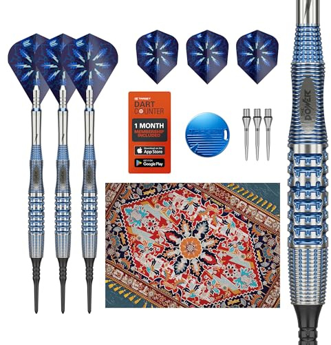 Target Darts Phil Taylor Softdarts Gx2-Dartpfeil-Set, 20 g | 95-%-Tungsten-Dartpfeile, Pro Ultra No. 6-/Vapor S-Flights und Power-Titan-Schäfte, Pixel-Points | Player-Edition Power Generation