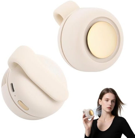SINZONeu® Mini Ventilator mit Clip - Tragbarer USB-Waist Fan ohne Flügel, Leise mit Spiegel und 3 Geschwindigkeiten für Reise, Büro und Outdoor