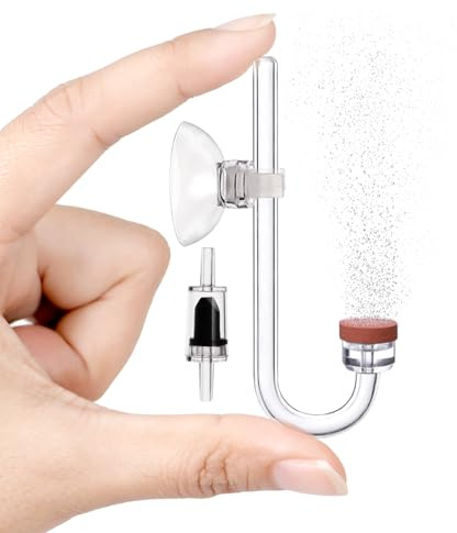 Clscea CO2 Diffusor für Aquarienpflanze Mini CO2 Zerstäuber U-Form-S