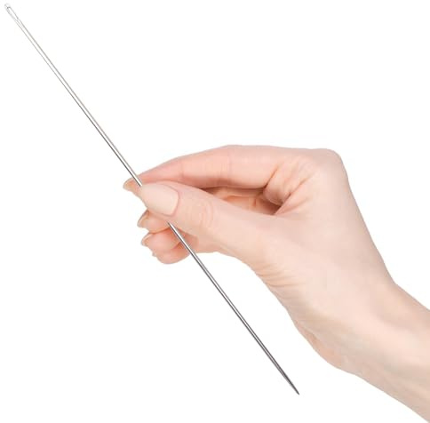 Cheynn 30 cm långa synålar, synålar med stort öra 3 mm tjock stoppnål sticknålar madrassnål rak lång nål för hemmet läder väggmatta broderi matta gör-det-själv