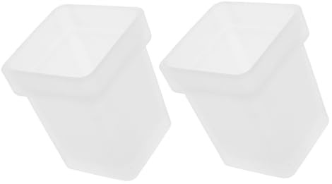 CLISPEED 2 Piezas Portacepillos de Inodoro de Vidrio Cuadrado con Base Estable Contenedor para Cepillo de Baño Almacenamiento Higiénico para Hogar y Hotel Fácil Limpieza