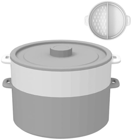 Shenrongtong Vaporera para Microondas | Plegable Antiadherente Silicona - Vaporera para Microondas con Tapa - para Preparación De Comidas Almacenamiento Pasta Hogar Freidora De Aire
