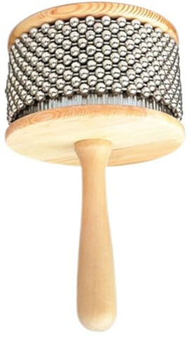 Cabasa de 4, 5'' con mango de acero inoxidable y madera, percusión latina para educación musical en banda