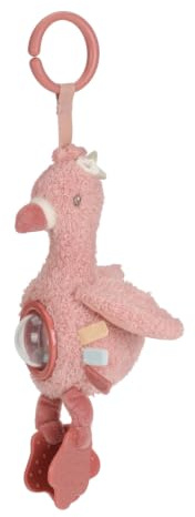 Little Dutch Activity Hängespielzeug - Flamingo - zum Aufhängen für Kinderwagen und Babyschale - für Babys ab der Geburt - Safari Friends - rosa