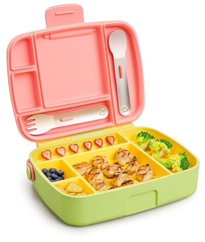 Munchkin 17960 Bento - Fiambrera para niños pequeños, color amarillo, acero inoxidable
