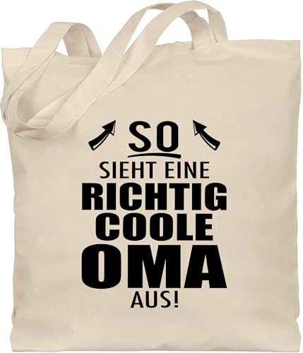 Shirtracer - Baumwolltasche - Geschenk - So sieht eine richtig coole Oma aus - schwarz