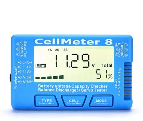 Fasizi Digital RC Battery Capacity Tester with Backlight LCD for LiPo Life Li-ion NiMH Nicd Battery