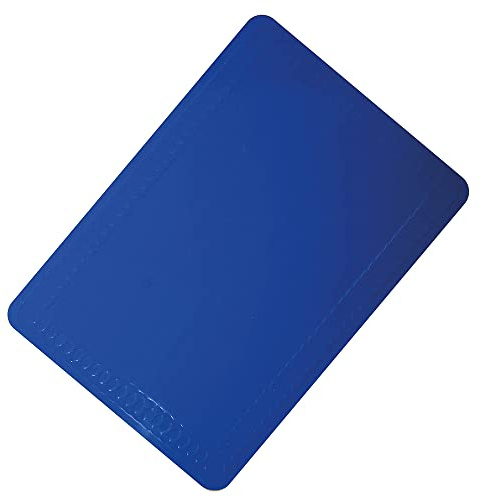 Tapis de table antidérapant en silicone bleu – 350 x 250 mm – Passe au lave-vaisselle – Facile à nettoyer – Empêche les assiettes et les bols de glisser sur la table