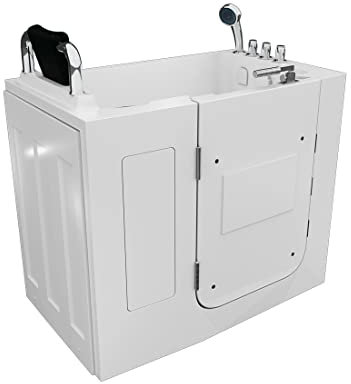 AcquaVapore Sitzbadewanne Senioren Wanne Sitzwanne mit Tür S08-TH-C-L 110x68cm