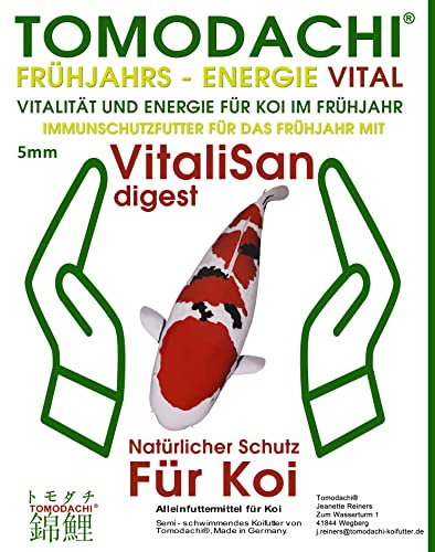 Koifutter Frühjahrsfutter Koi Sinkfutter Gesundheitsfutter für Koi und Teichfische antibakteriell mit Astax Energiefutter für Koi mit arktischen Rohstoffen 6mm 1kg