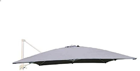 KOEM Top Bâche de rechange pour parasol Senso en polyester revêtu de PVC imperméable avec airvent, gris, 3x4 mt