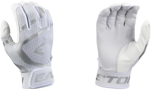 Easton MAV GT Baseball-Schlaghandschuhe, Weiß/Weiß, Erwachsene, Größe M