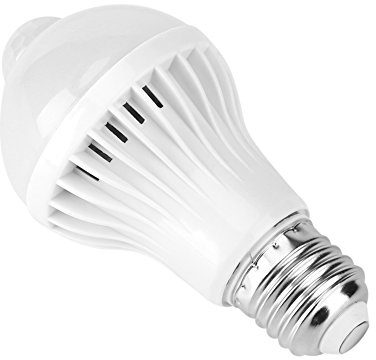 LED-Bewegungssensor-Glühbirne, E27, 5W, 6000-6500K, 12/18/24 LEDs, für Innenräume