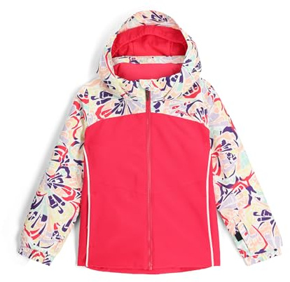 Spyder Kids Girls Conquer Jacket (Toddler/Little Kid) Butterfly Multi 5 Years