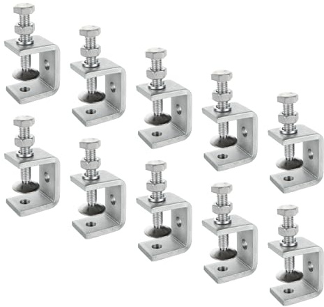 WOPPLXY 10 Stück Hochleistungs C Klemme, Kieferöffnungen Breiten 30 mm Schraubklemme, Trägerklemme aus Edelstahl 304 für Heimwerker Holzbearbeitung (Spannbereich 0-25mm)