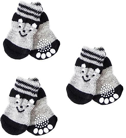 FOMIYES 3paare Haustierstrümpfe Für Hunde Socken Warme Haustierbedarf Schuhe Socken Für Haustiere Kleine Pfote Protektoren