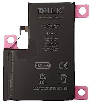 DHLK® TI Line Batteria compatibile con iPhone 13 Pro Max (A2484, A2641, A2644, A2645, A2643) - Capacità 4352 mAh