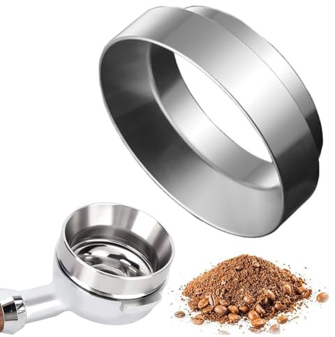 GIAK Entonnoir doseur à expresso en acier inoxydable 58 mm - Anneau de dosage pour café - Entonnoir pour remplissage précis de la poudre de café - Entonnoir de remplissage pour tamponner avec