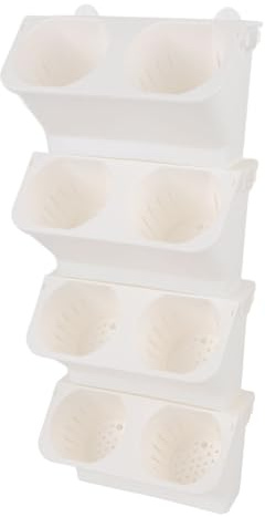 Asixxsix Macetero Vertical para Jardín, Macetero Apilable de 4 Niveles, Fácil de Instalar y Mover, Resistente Al óxido y Resistente, para Verduras, Flores, Hierbas, para Patio, Exterior