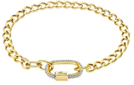 LOTUS STYLE Pulsera Acero Inoxidable Mujer LS2338-2/2 Fantasía - Sofisticado Brazalete con Pulido y Acabado Refinado 18,5 cm - Pulsera Dorada Cumpleaños - Aniversario