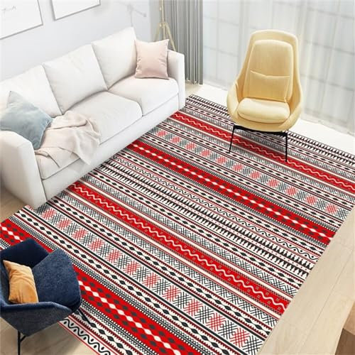 RUGMRZ Bettvorleger rutschfest Webteppich Roter Teppich Schlafzimmer Wohnkultur Esszimmer Teppich Multi-Size Deko Outdoor Terrasse 70X140CM