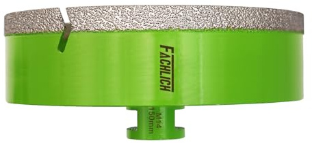 FACHLICH Diamantbohrer Fliesenbohrer M14 150MM - Diamant-Bohrkronen Lochsäge Gewinde für Porzellan Fliese Keramik Granit Marmor Trockenbohren